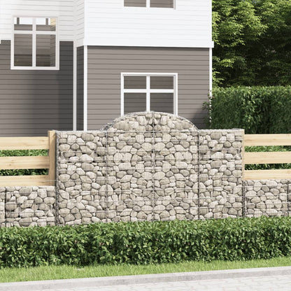 Schanskorven 8 st gewelfd 200x30x120/140 cm ijzer 8 200 x 30 x 120/140 cm