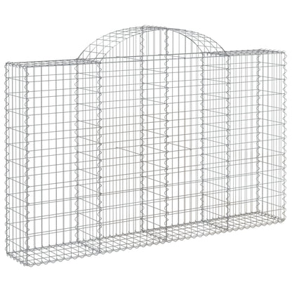 Schanskorven 10 st gewelfd 200x30x120/140 cm ijzer 10 200 x 30 x 120/140 cm