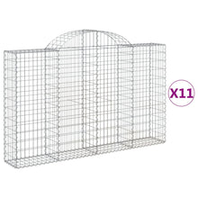 Schanskorven 11 st gewelfd 200x30x120/140 cm ijzer 11 200 x 30 x 120/140 cm