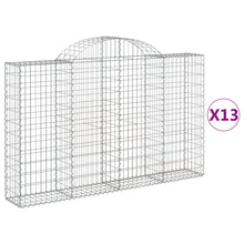 Schanskorven 13 st gewelfd 200x30x120/140 cm ijzer 13 200 x 30 x 120/140 cm