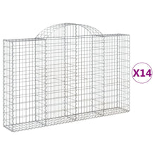 Schanskorven 14 st gewelfd 200x30x120/140 cm ijzer 14 200 x 30 x 120/140 cm