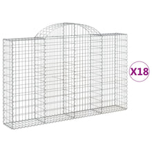 Schanskorven 18 st gewelfd 200x30x120/140 cm ijzer 18 200 x 30 x 120/140 cm