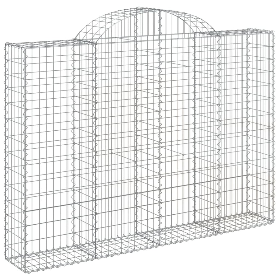 Schanskorven 2 st gewelfd 200x30x140/160 cm ijzer 2 200 x 30 x 140/160 cm