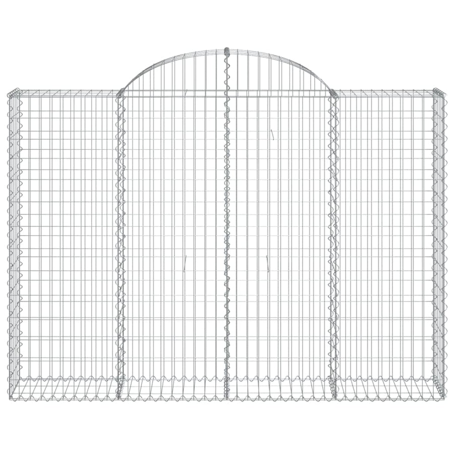 Schanskorven 2 st gewelfd 200x30x140/160 cm ijzer 2 200 x 30 x 140/160 cm