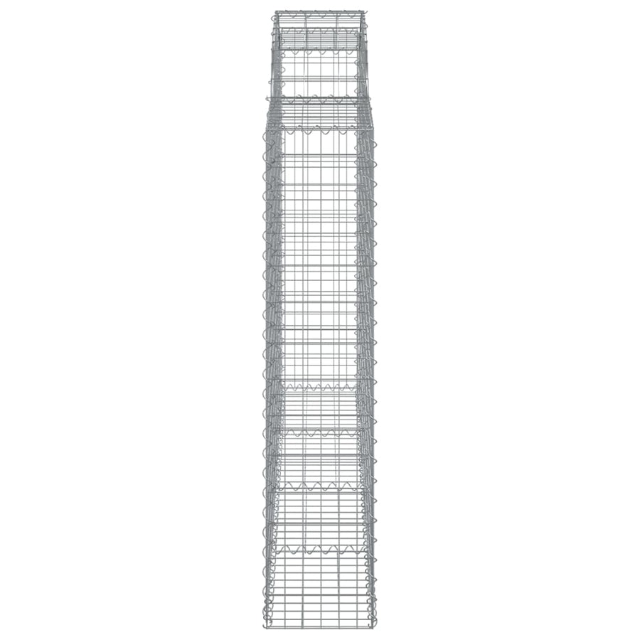 Schanskorven 2 st gewelfd 200x30x140/160 cm ijzer 2 200 x 30 x 140/160 cm