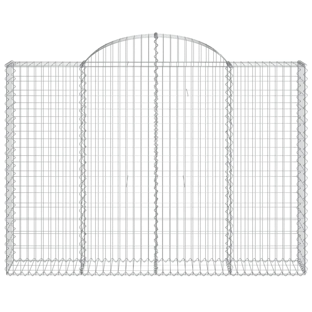 Schanskorven 4 st gewelfd 200x30x140/160 cm ijzer 4 200 x 30 x 140/160 cm