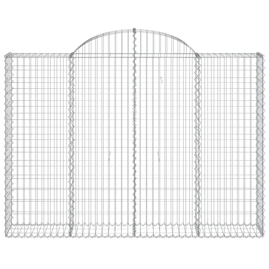Schanskorven 4 st gewelfd 200x30x140/160 cm ijzer 4 200 x 30 x 140/160 cm