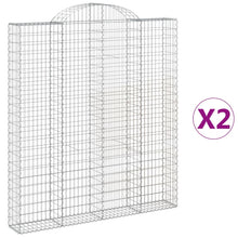 Schanskorven 2 st gewelfd 200x30x220/240 cm ijzer 2 200 x 30 x 220/240 cm