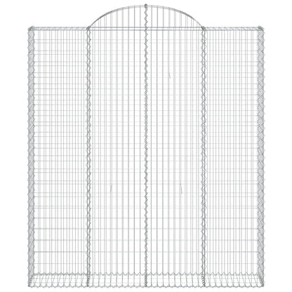 Schanskorven 2 st gewelfd 200x30x220/240 cm ijzer 2 200 x 30 x 220/240 cm
