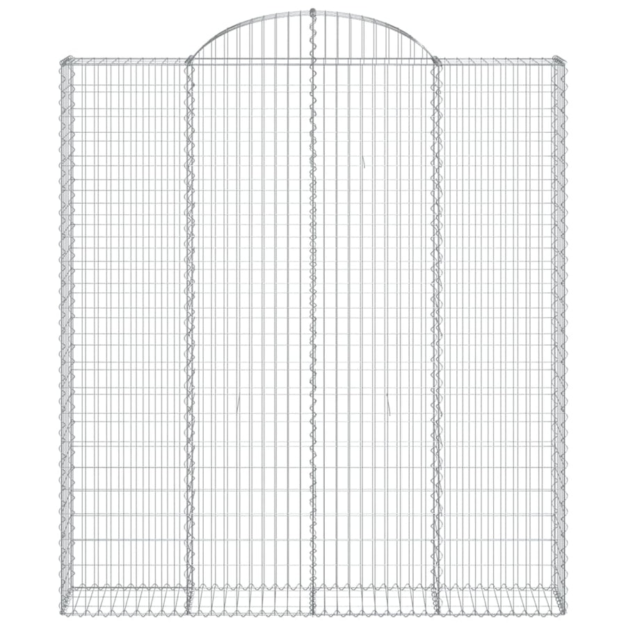 Schanskorven 2 st gewelfd 200x30x220/240 cm ijzer 2 200 x 30 x 220/240 cm