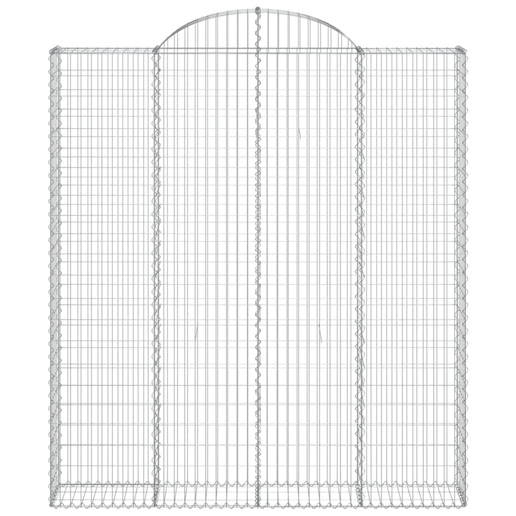 Schanskorven 3 st gewelfd 200x30x220/240 cm ijzer 3 200 x 30 x 220/240 cm