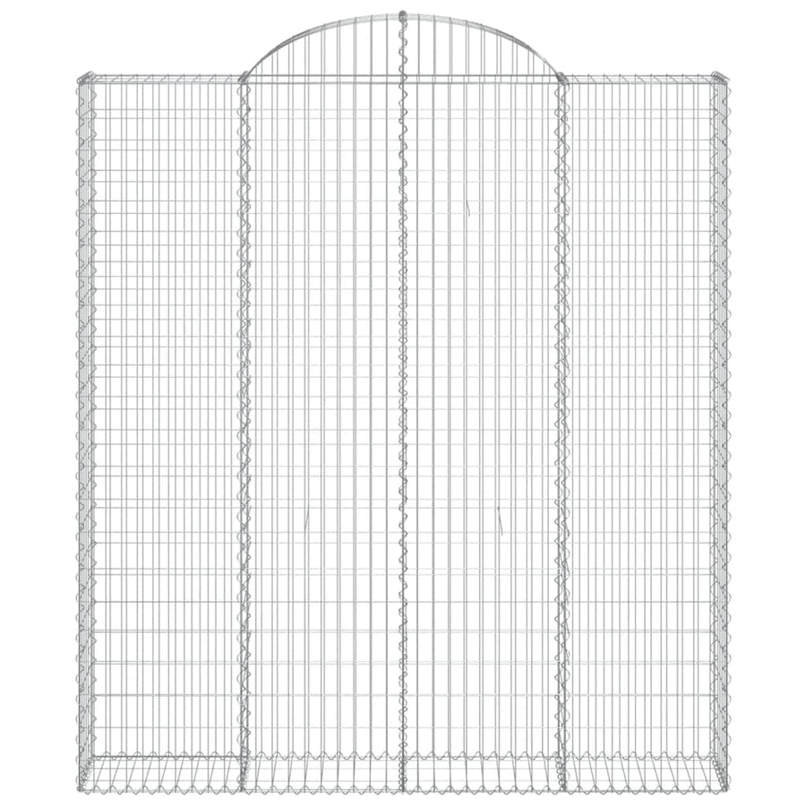 Schanskorven 3 st gewelfd 200x30x220/240 cm ijzer 3 200 x 30 x 220/240 cm
