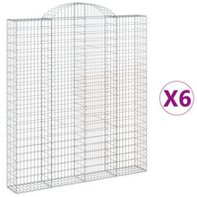 Schanskorven 6 st gewelfd 200x30x220/240 cm ijzer 6 200 x 30 x 220/240 cm