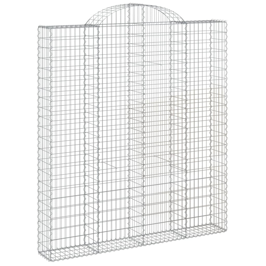 Schanskorven 6 st gewelfd 200x30x220/240 cm ijzer 6 200 x 30 x 220/240 cm