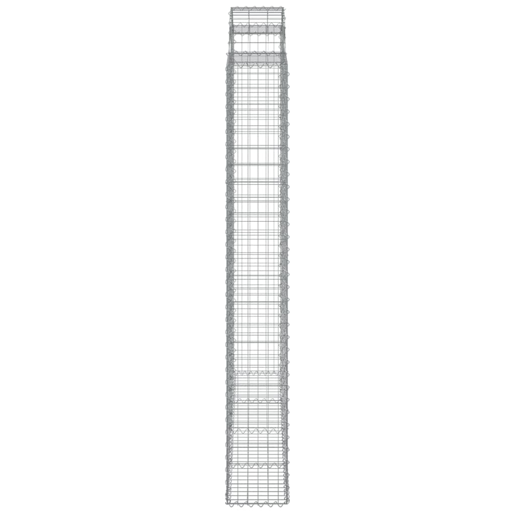 Schanskorven 6 st gewelfd 200x30x220/240 cm ijzer 6 200 x 30 x 220/240 cm