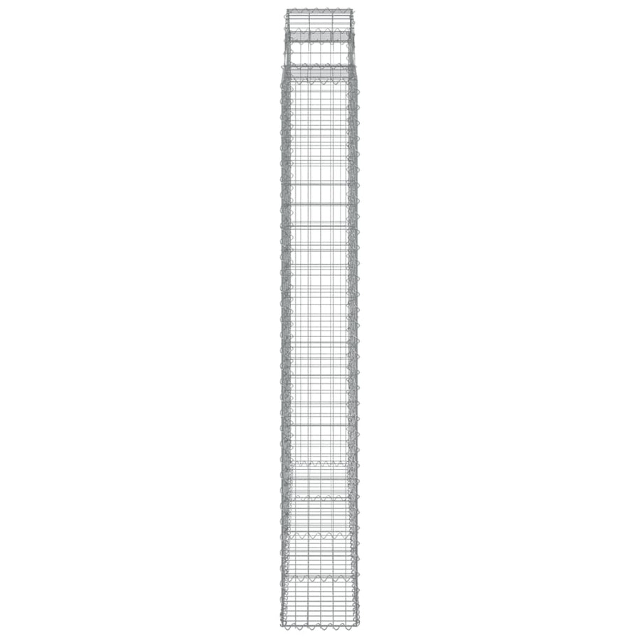 Schanskorven 6 st gewelfd 200x30x220/240 cm ijzer 6 200 x 30 x 220/240 cm