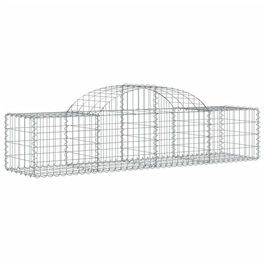 Schanskorven 3 st gewelfd 200x50x40/60 cm gegalvaniseerd ijzer 3 200 x 50 x 40/60 cm