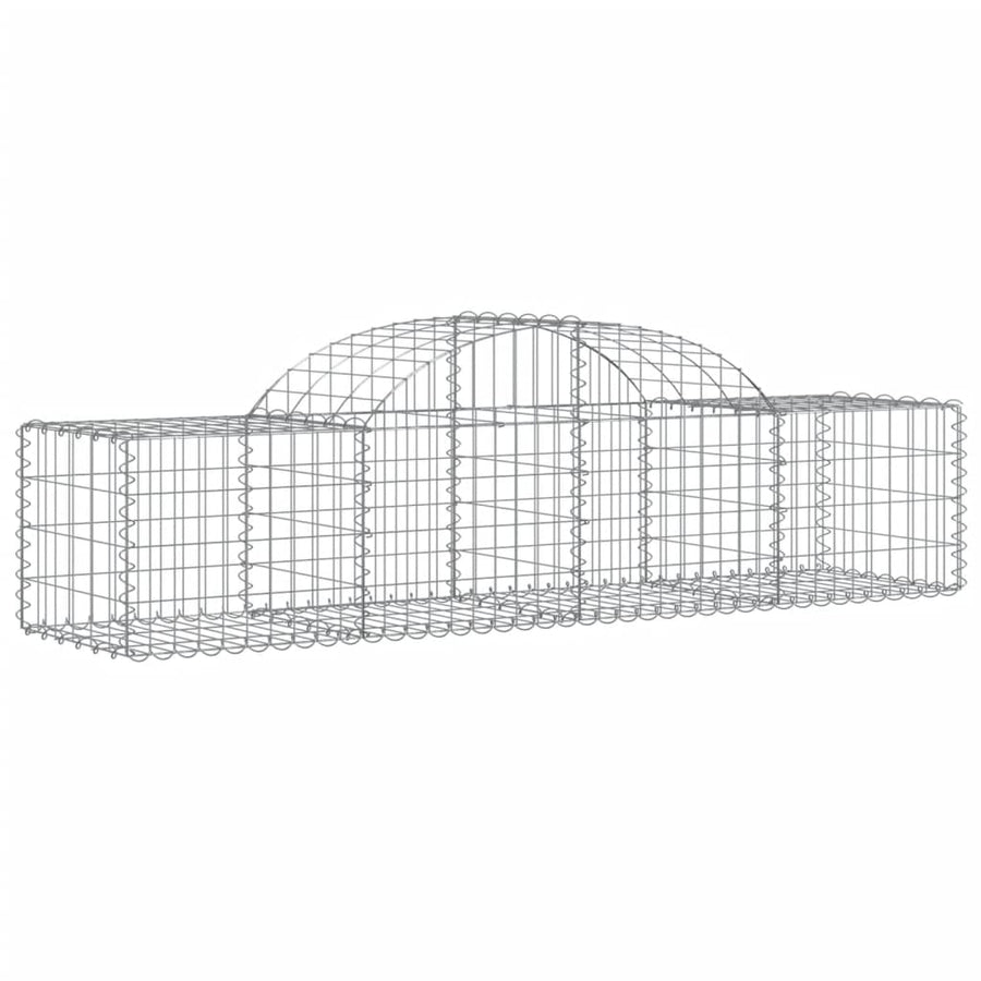 Schanskorven 3 st gewelfd 200x50x40/60 cm gegalvaniseerd ijzer 3 200 x 50 x 40/60 cm