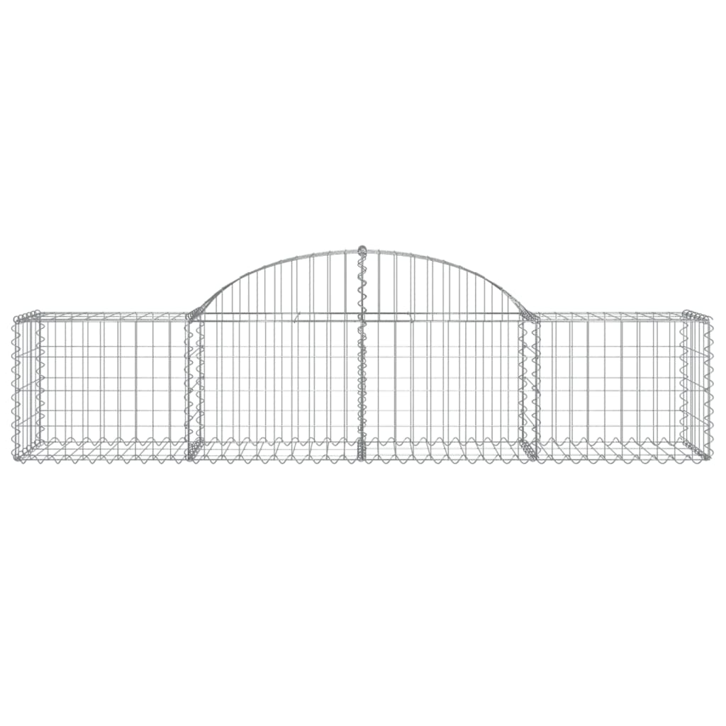 Schanskorven 3 st gewelfd 200x50x40/60 cm gegalvaniseerd ijzer 3 200 x 50 x 40/60 cm