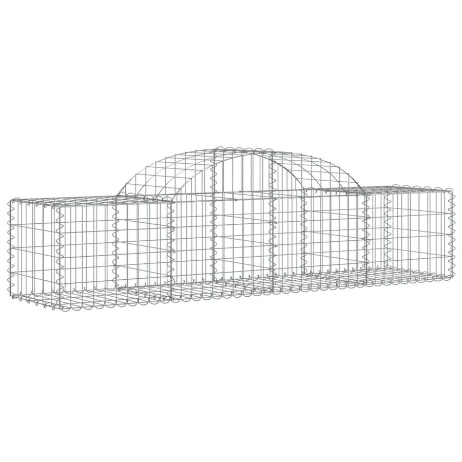 Schanskorven 6 st gewelfd 200x50x40/60 cmgegalvaniseerd ijzer 6 200 x 50 x 40/60 cm
