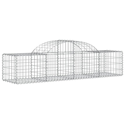 Schanskorven 10 st gewelfd 200x50x40/60 cm gegalvaniseerd ijzer 10 200 x 50 x 40/60 cm