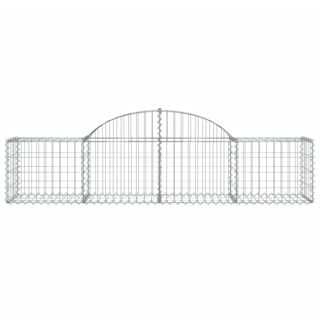 Schanskorven 10 st gewelfd 200x50x40/60 cm gegalvaniseerd ijzer 10 200 x 50 x 40/60 cm