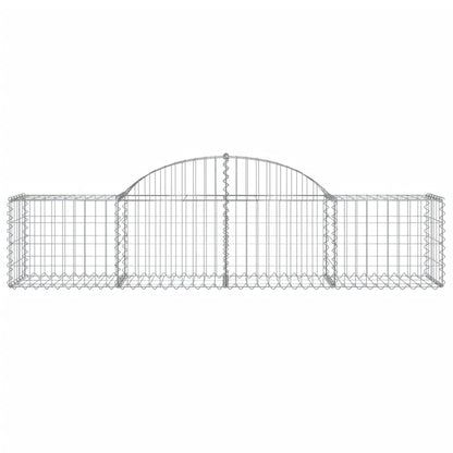 Schanskorven 10 st gewelfd 200x50x40/60 cm gegalvaniseerd ijzer 10 200 x 50 x 40/60 cm