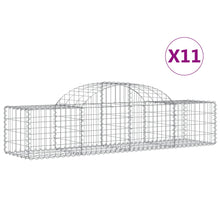 Schanskorven 11 st gewelfd 200x50x40/60 cm gegalvaniseerd ijzer 11 200 x 50 x 40/60 cm