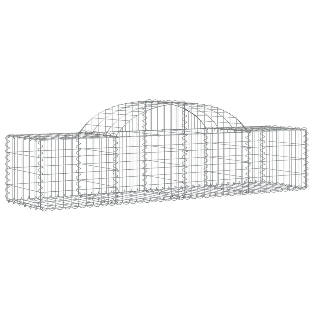 Schanskorven 11 st gewelfd 200x50x40/60 cm gegalvaniseerd ijzer 11 200 x 50 x 40/60 cm