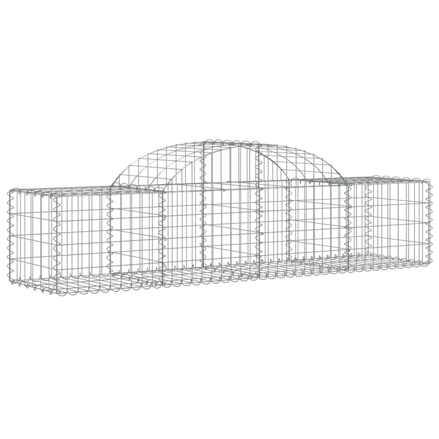 Schanskorven 11 st gewelfd 200x50x40/60 cm gegalvaniseerd ijzer 11 200 x 50 x 40/60 cm
