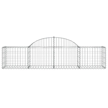 Schanskorven 11 st gewelfd 200x50x40/60 cm gegalvaniseerd ijzer 11 200 x 50 x 40/60 cm
