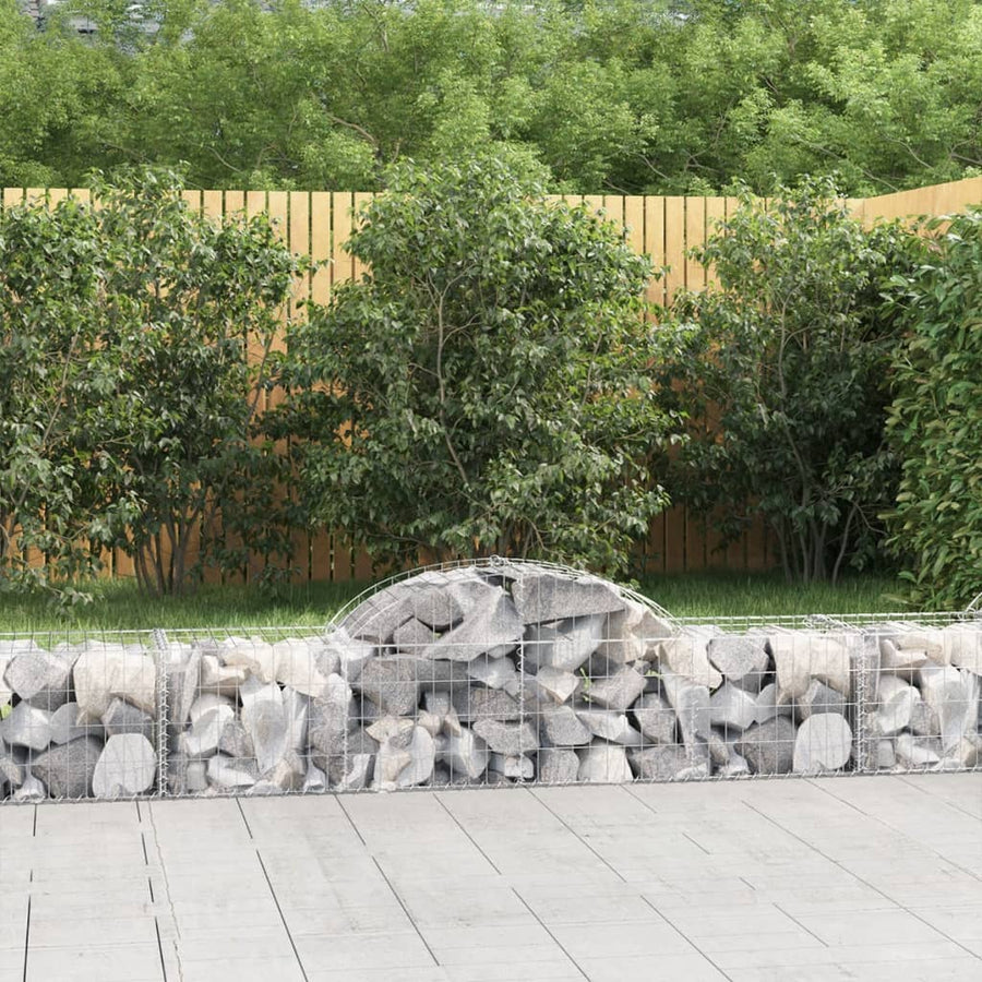 Schanskorven 11 st gewelfd 200x50x40/60 cm gegalvaniseerd ijzer 11 200 x 50 x 40/60 cm