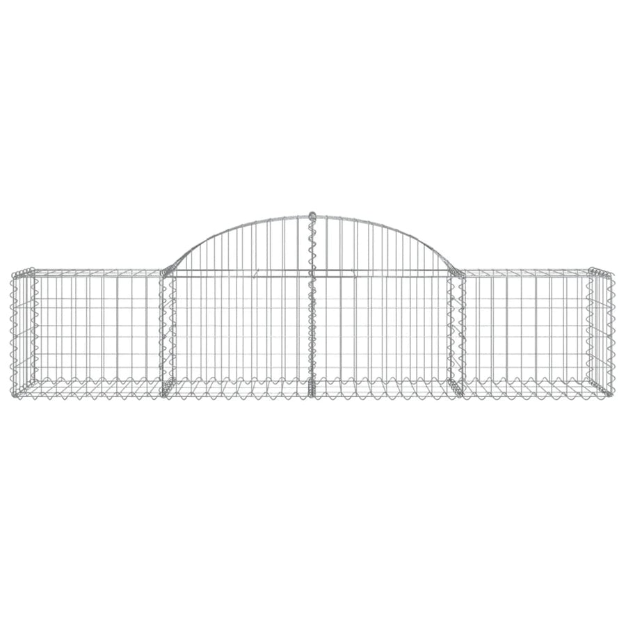 Schanskorven 12 st gewelfd 200x50x40/60 cm gegalvaniseerd ijzer 12 200 x 50 x 40/60 cm