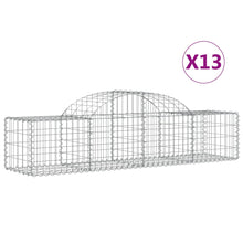 Schanskorven 13 st gewelfd 200x50x40/60 cm gegalvaniseerd ijzer 13 200 x 50 x 40/60 cm