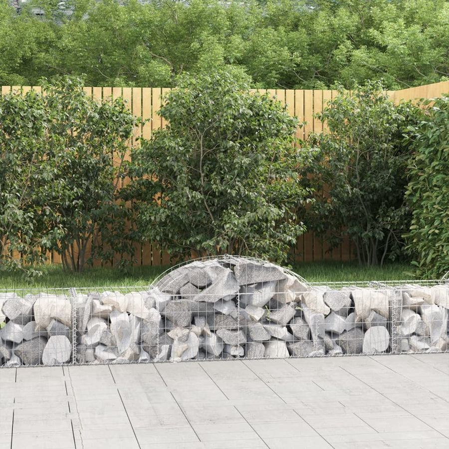 Schanskorven 13 st gewelfd 200x50x40/60 cm gegalvaniseerd ijzer 13 200 x 50 x 40/60 cm