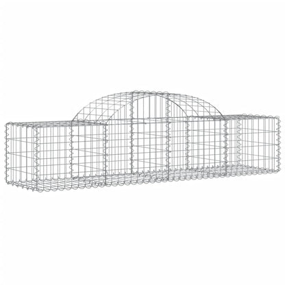 Schanskorven 15 st gewelfd 200x50x40/60 cm gegalvaniseerd ijzer 15 200 x 50 x 40/60 cm