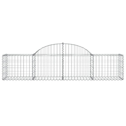 Schanskorven 15 st gewelfd 200x50x40/60 cm gegalvaniseerd ijzer 15 200 x 50 x 40/60 cm
