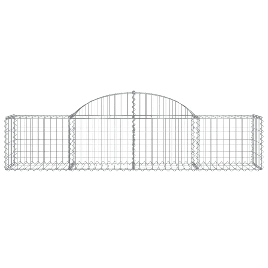 Schanskorven 15 st gewelfd 200x50x40/60 cm gegalvaniseerd ijzer 15 200 x 50 x 40/60 cm