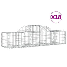 Schanskorven 18 st gewelfd 200x50x40/60 cm gegalvaniseerd ijzer 18 200 x 50 x 40/60 cm