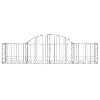 Schanskorven 18 st gewelfd 200x50x40/60 cm gegalvaniseerd ijzer 18 200 x 50 x 40/60 cm