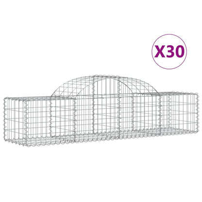 Schanskorven 30 st gewelfd 200x50x40/60 cm ijzer 30 200 x 50 x 40/60 cm