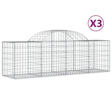 Schanskorven 3 st gewelfd 200x50x60/80 cm gegalvaniseerd ijzer 3 200 x 50 x 60/80 cm