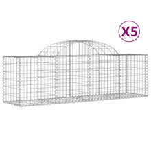 Schanskorven 5 st gewelfd 200x50x60/80 cm gegalvaniseerd ijzer 5 200 x 50 x 60/80 cm