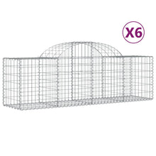 Schanskorven 6 st gewelfd 200x50x60/80 cm gegalvaniseerd ijzer 6 200 x 50 x 60/80 cm