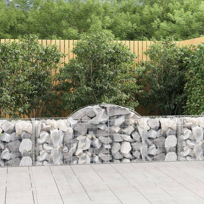 Schanskorven 11 st gewelfd 200x50x60/80 cm gegalvaniseerd ijzer 11 200 x 50 x 60/80 cm