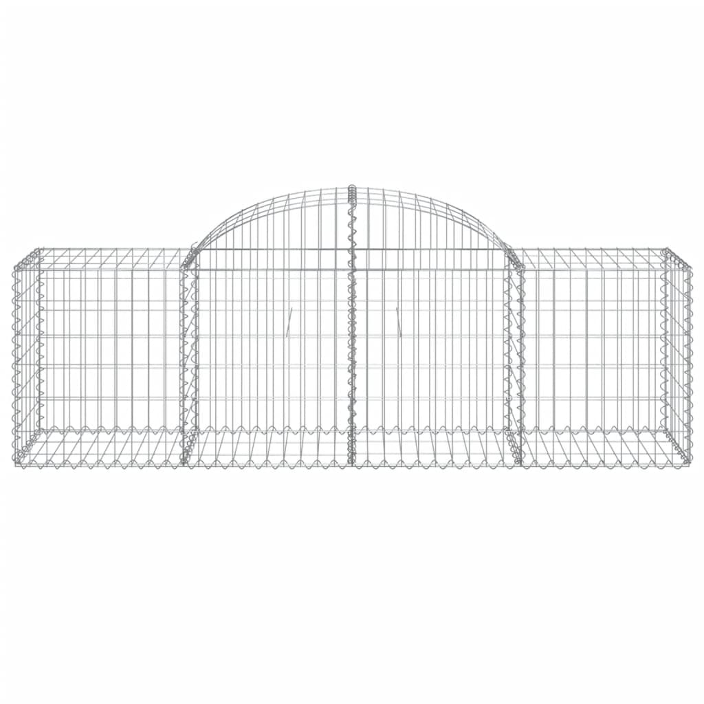 Schanskorven 12 st gewelfd 200x50x60/80 cm gegalvaniseerd ijzer 12 200 x 50 x 60/80 cm