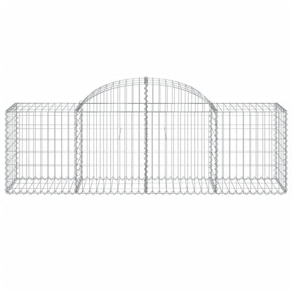 Schanskorven 12 st gewelfd 200x50x60/80 cm gegalvaniseerd ijzer 12 200 x 50 x 60/80 cm
