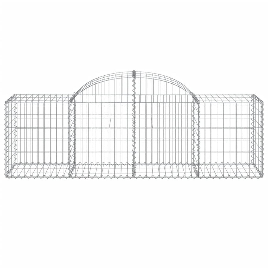 Schanskorven 12 st gewelfd 200x50x60/80 cm gegalvaniseerd ijzer 12 200 x 50 x 60/80 cm