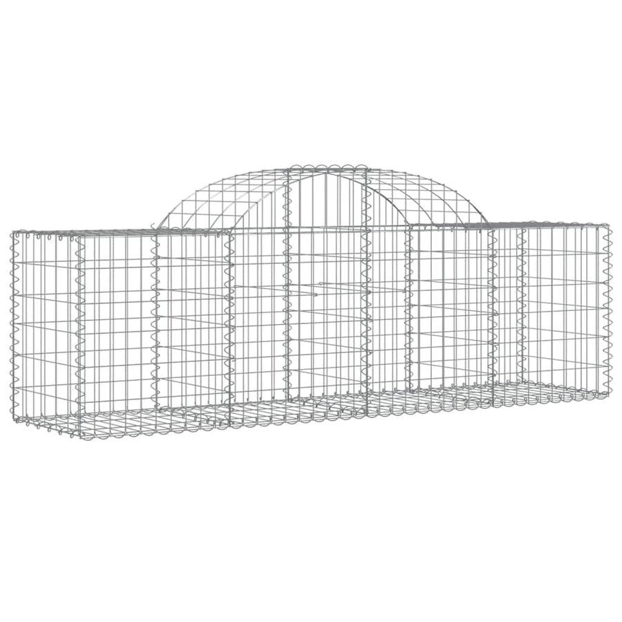 Schanskorven 14 st gewelfd 200x50x60/80 cm gegalvaniseerd ijzer 14 200 x 50 x 60/80 cm