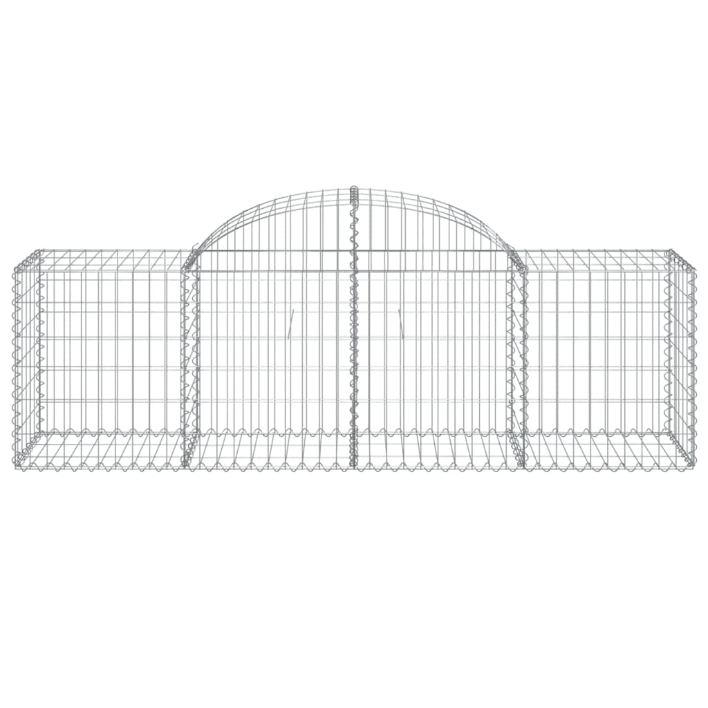 Schanskorven 15 st gewelfd 200x50x60/80 cm gegalvaniseerd ijzer 15 200 x 50 x 60/80 cm